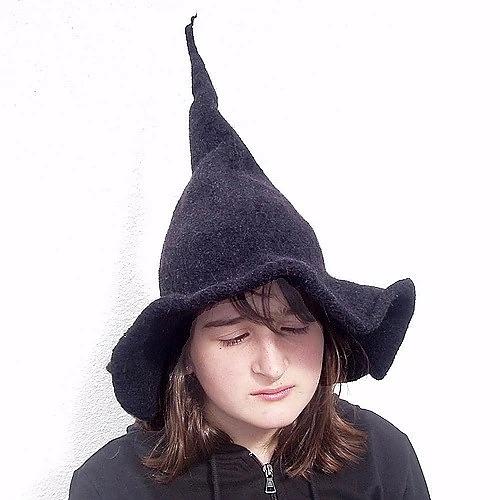 Person wearing a witch hat