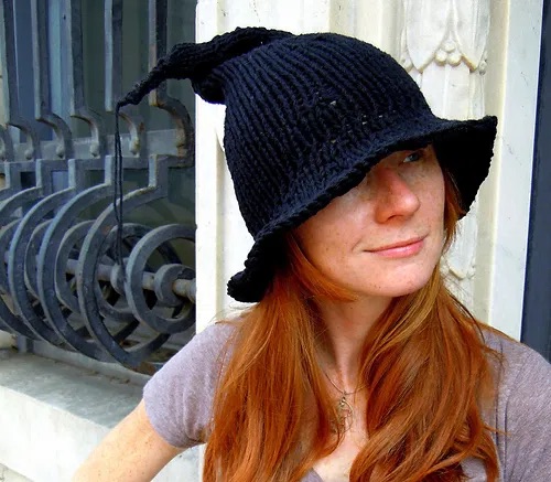 Person wearing Little Witchling hat