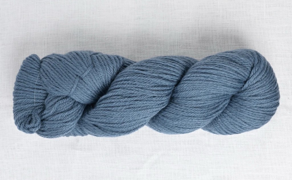 Skein of blue yarn
