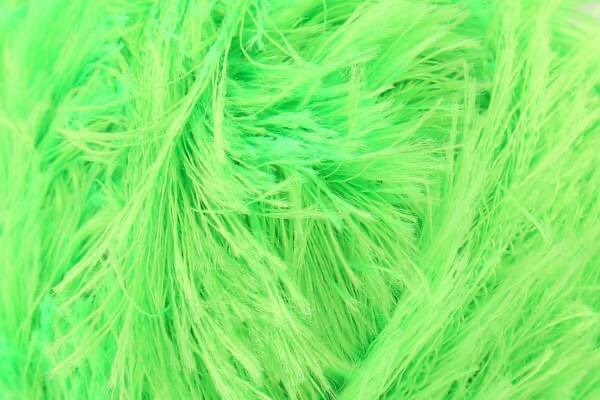 Close up of fluorescent green yarn