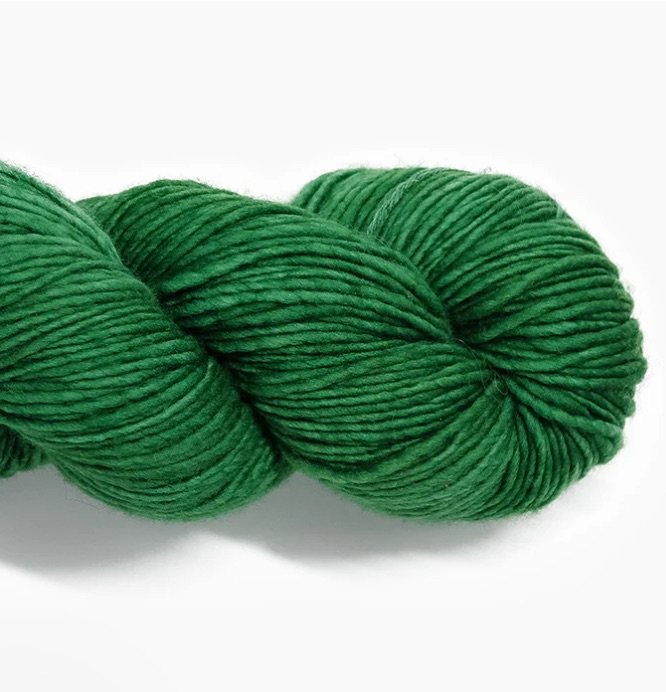 Skein of green yarn